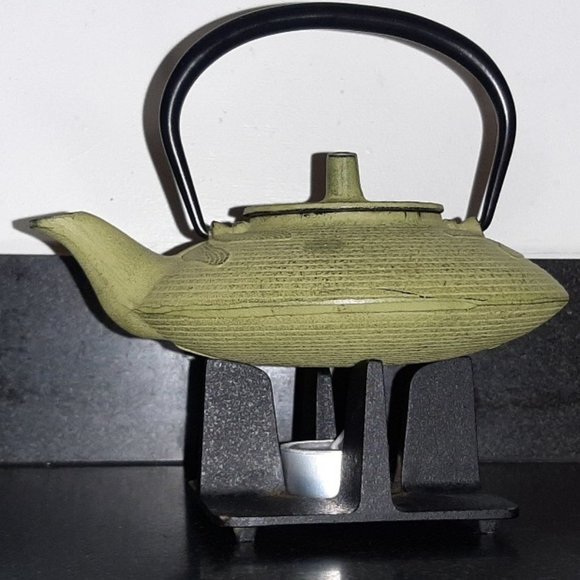 Teavana Kitchen Teavana Green Dragonfly Cast Iron Teapot W Stand